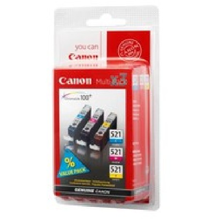 Canon CLI-521 C/M/Y Pack Sec/Value Pack Blistered