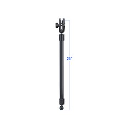 RAM® 24" PVC Pipe Extension with Ball Ends & Double Socket Arm