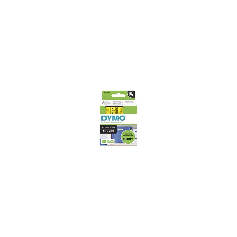 Dymo D1-Tape 24MM X 7M/Black ON Yellow