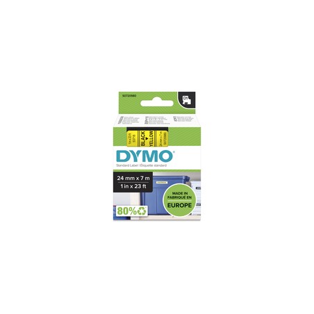 Dymo D1-Tape 24MM X 7M/Black ON Yellow