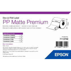 PP MATTE LABEL PREMIUM DIE-CUT/ROLL 105MM X 152MM 800 LABELS