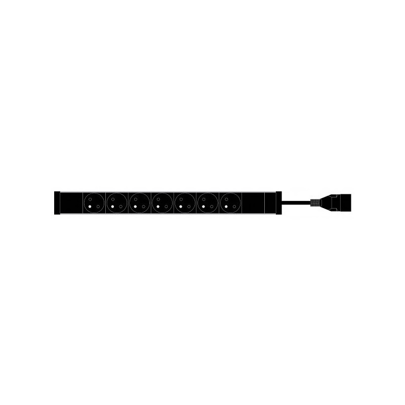 MAXBERT PDU 7x230V,1U,19'' černá barva