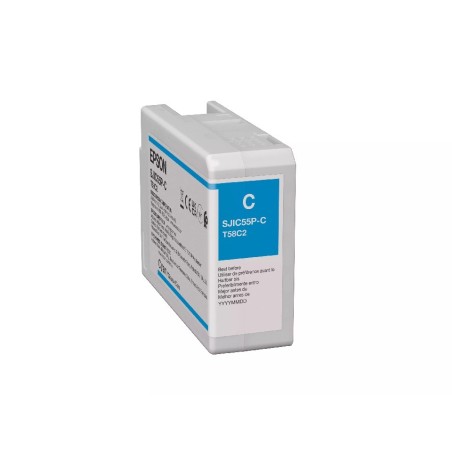 Epson SJIC55(C): Ink Cartridge For/ColorWorks CW-D6500/D6000 (Cyan)