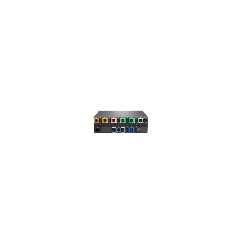 Vertiv Geist Rack PDU, Monitored (Outlet Level), EC, 1U, input IEC 60309 230/400V 3x32A, locking outputs (9)C13 (9)C19
