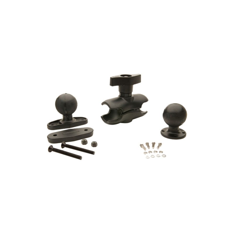 RAM MOUNT KIT, FLAT CLAMP BASE, SHORT ARM, 5 inches (128mm), BALL FOR VEHICLE DOCK REAR