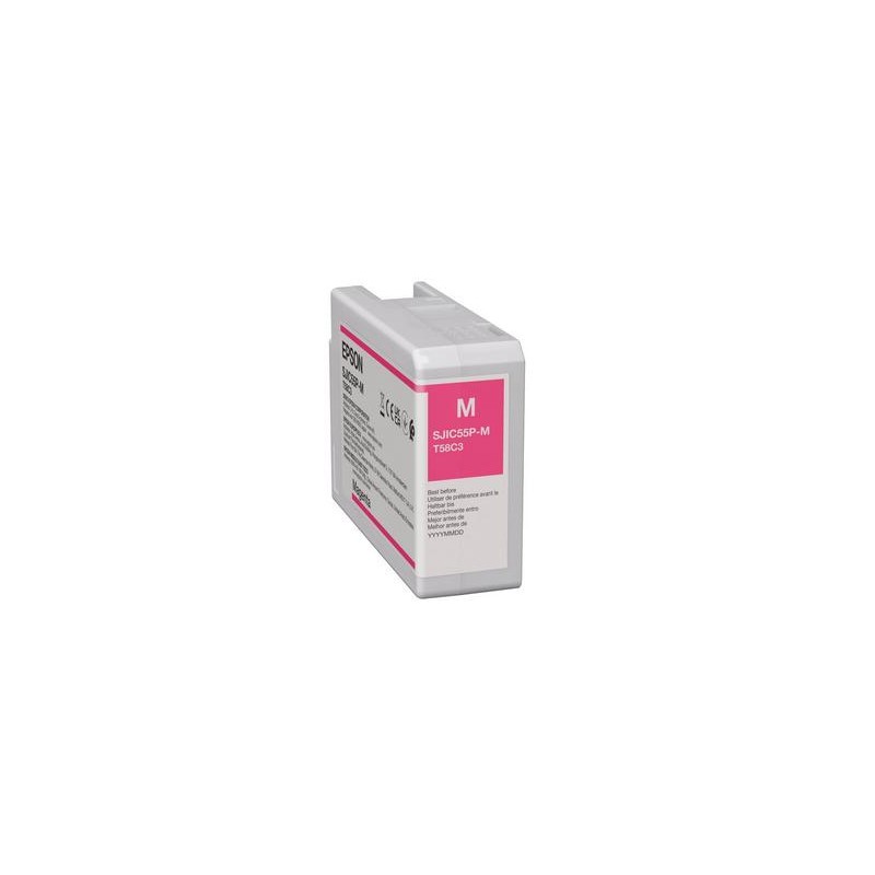 Epson SJIC55(M): Ink Cartridge For/ColorWorks CW-D6500/D6000-Magent