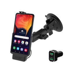 RAM® Powered Suction Cup Mount for Samsung XCover Pro with Charger