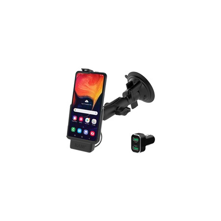 RAM® Powered Suction Cup Mount for Samsung XCover Pro with Charger