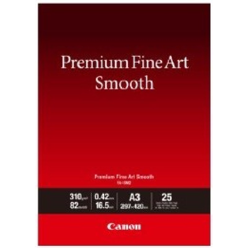 Canon Premium Fine Art FA-SM2 - Hladký - 16,5 mil - A3 (297 x 420 mm) - 310 g/m? - 82 libry - 25 listy fotografický papír - pro