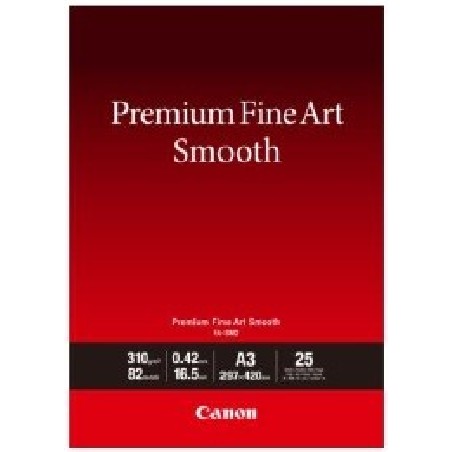 Canon Premium Fine Art FA-SM2 - Hladký - 16,5 mil - A3 (297 x 420 mm) - 310 g/m? - 82 libry - 25 listy fotografický papír - pro