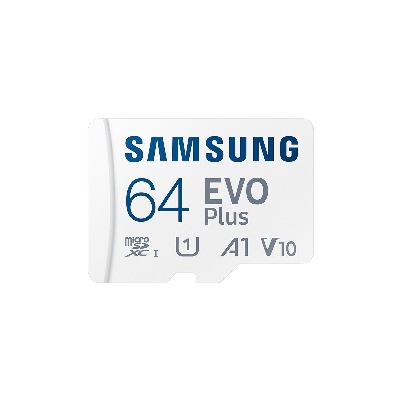Samsung EVO Plus/micro SDXC/64GB/UHS-I U1 / Class 10/+ Adaptér/Bílá