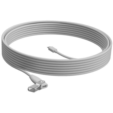 Logitech kabel pro Stolní mikrofony Rally, Prodlužovací kabel, 10m, bílá