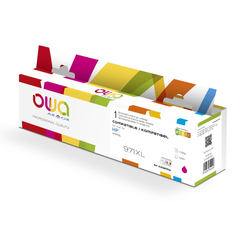 OWA ARMOR ink ink kompatibilní s CN627AE, HP 971XL, červená/magenta
