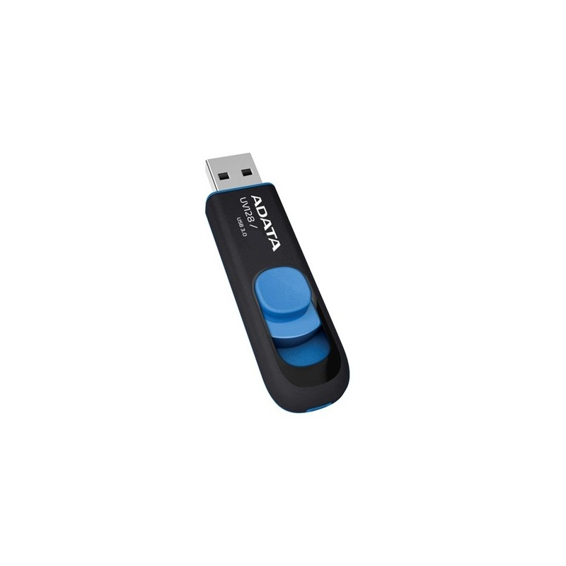 ADATA Flash Disk 32GB UV128, USB 3.1 Dash Drive (R:40/W:25 MB/s) černá/modrá