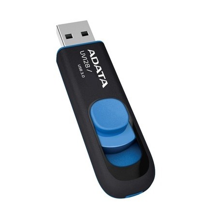 ADATA Flash Disk 32GB UV128, USB 3.1 Dash Drive (R:40/W:25 MB/s) černá/modrá
