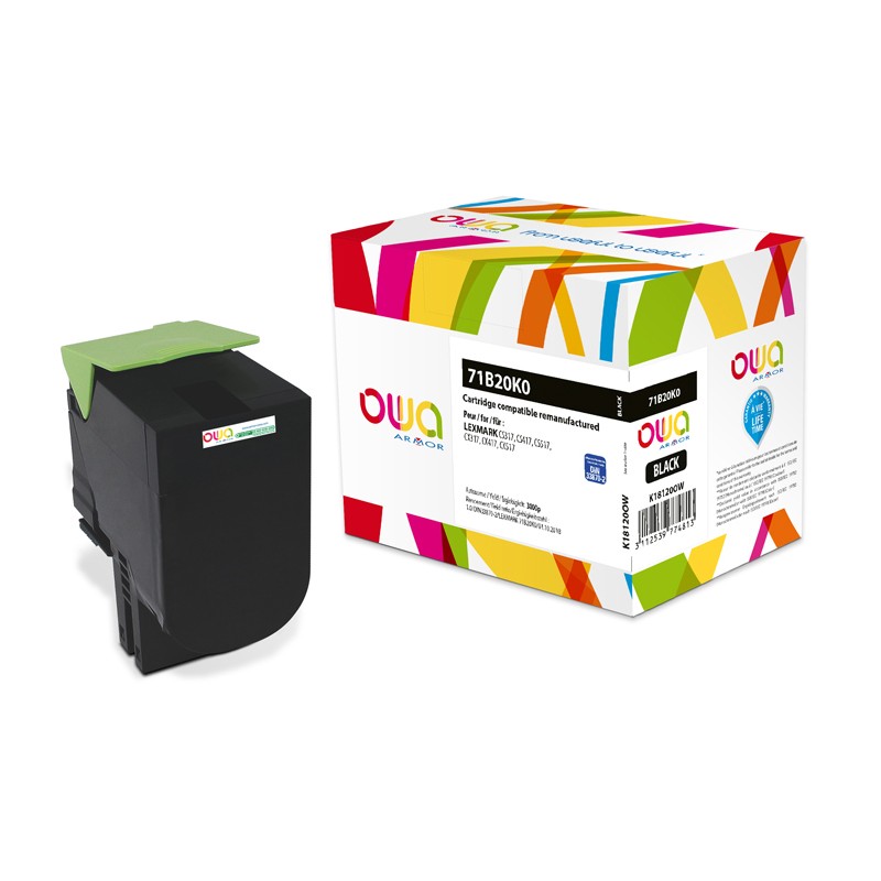 OWA Armor toner kompatibilní s LEXMARK 71B20K0, 3000st, černá/black