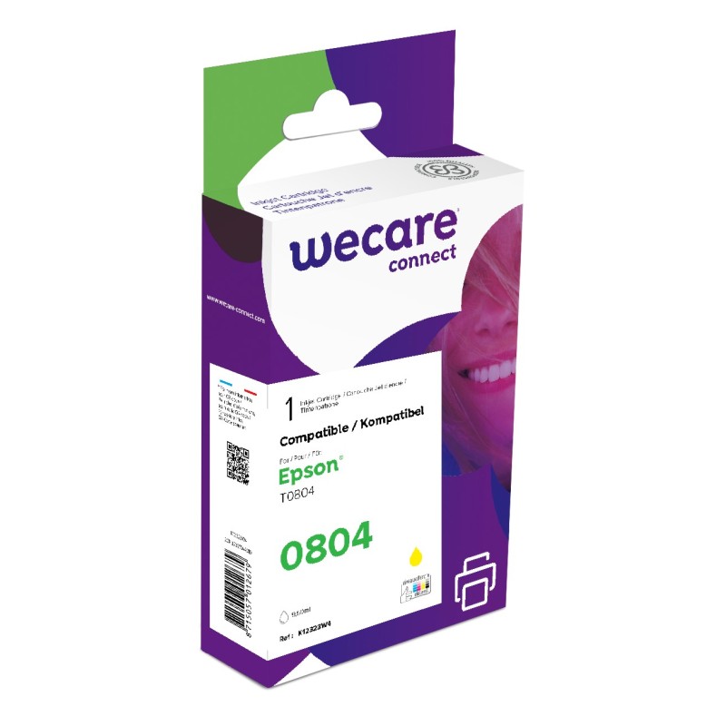 WECARE ARMOR ink kompatibilní s EPSON C13T08044011,žlutá/yellow