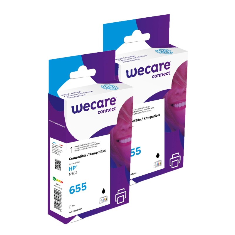 WECARE ARMOR sada ink pro HP CZ109AE 2x19ml,černá