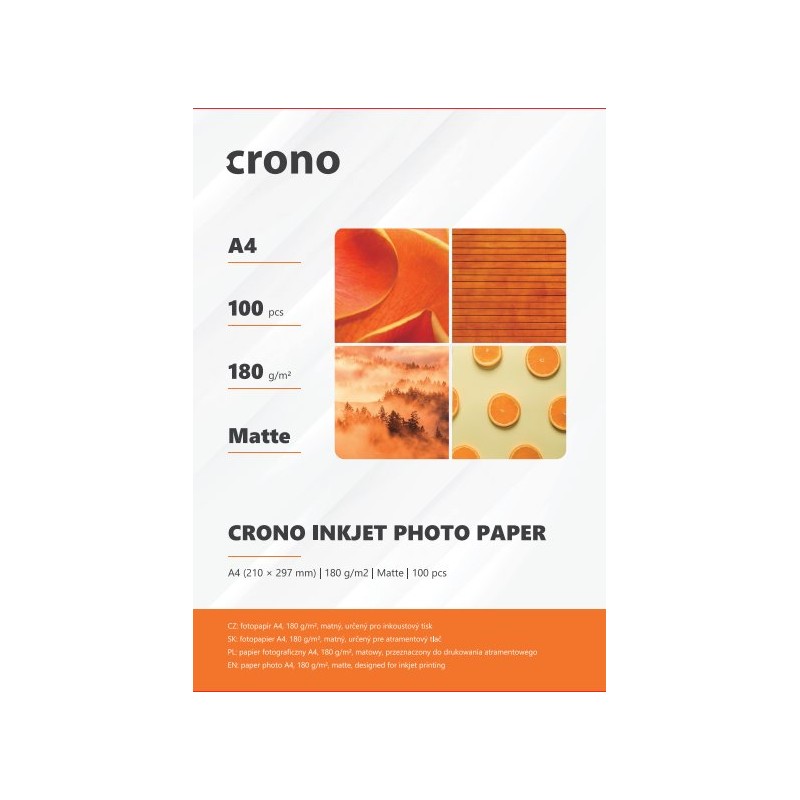 Crono PHPM4A, fotopapír matný, A4, 180g, 100ks
