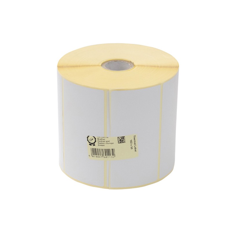 Brother termo štítky 102mm x 50mm, bílá, 1500 ks, LDE1E050102127P, pro tiskárny řady TD