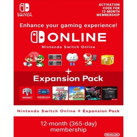 Nintendo Switch Online 365 Dní Individual Memb – hra pro Nintendo Switch (elektronická licence)