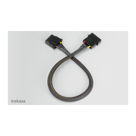 AKASA - 4-pin molex - 30 cm prodlužovací kabel