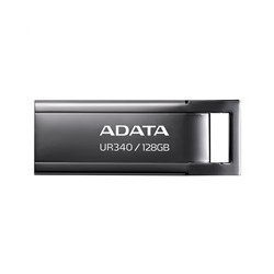 ADATA Flash Disk 128GB UR340, USB 3.2 Dash Drive, kov lesklá černá