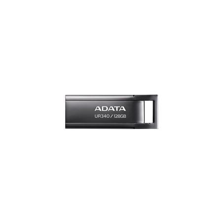 ADATA Flash Disk 128GB UR340, USB 3.2 Dash Drive, kov lesklá černá