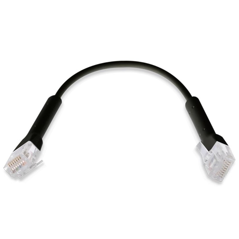 Ubiquiti U-Cable-PATCH-RJ45-BK, Ethernet Patch Kabel, 0,1m (0,22m s konektory), Cat6, černý