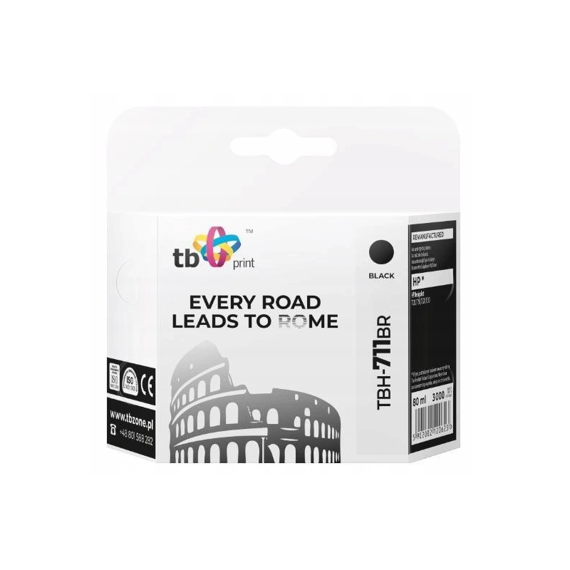 Ink. kazeta TB kompat. s HP TBH-711BR BK
