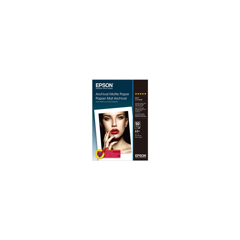 Epson Archival - Matný - Super A3/B (330 x 483 mm) - 192 g/m? - 50 listy papír - pro SureColor SC-P700, P7500, P900,… C13S041340