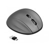 Delock Ergonomická optická pětitlačítková myš 3 v 1, USB Typu-A / Type-C™ 2,4 GHz a Bluetooth 12016