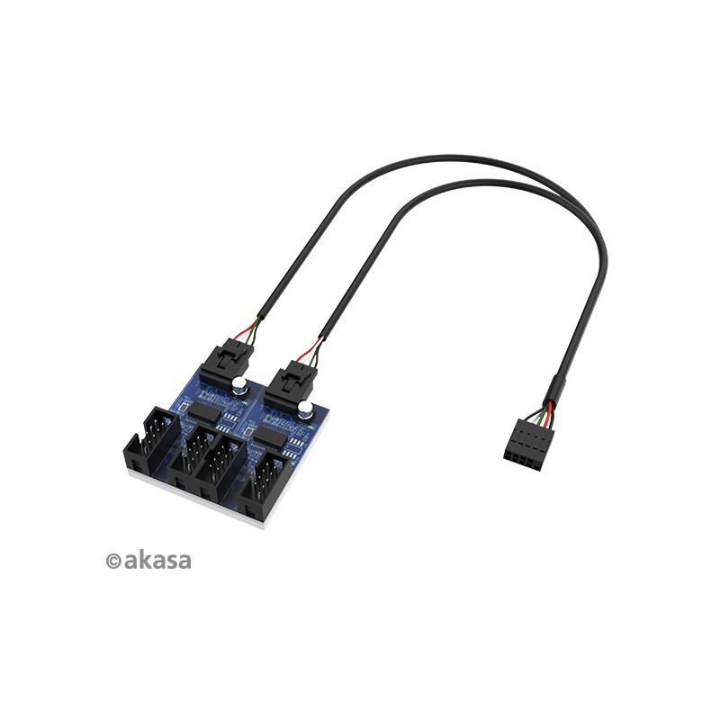 AKASA - USB 2.0 interní HUB 1-4