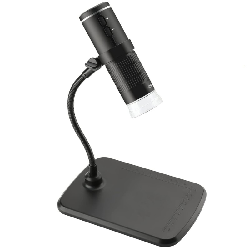 W-Star Digitální WiFi mikroskop WSF210, FHD 1000x, přísvit stojan černá Android, Win, Mac