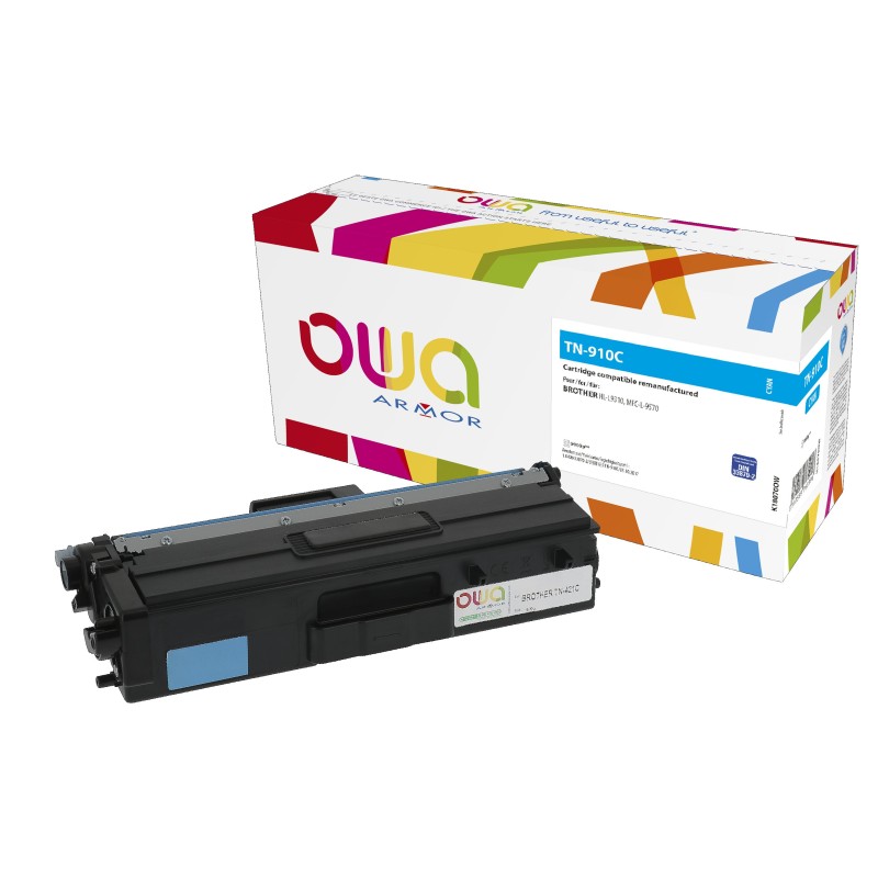 OWA Armor toner kompatibilní s Brother TN-910C, 9000st, modrá/cyan