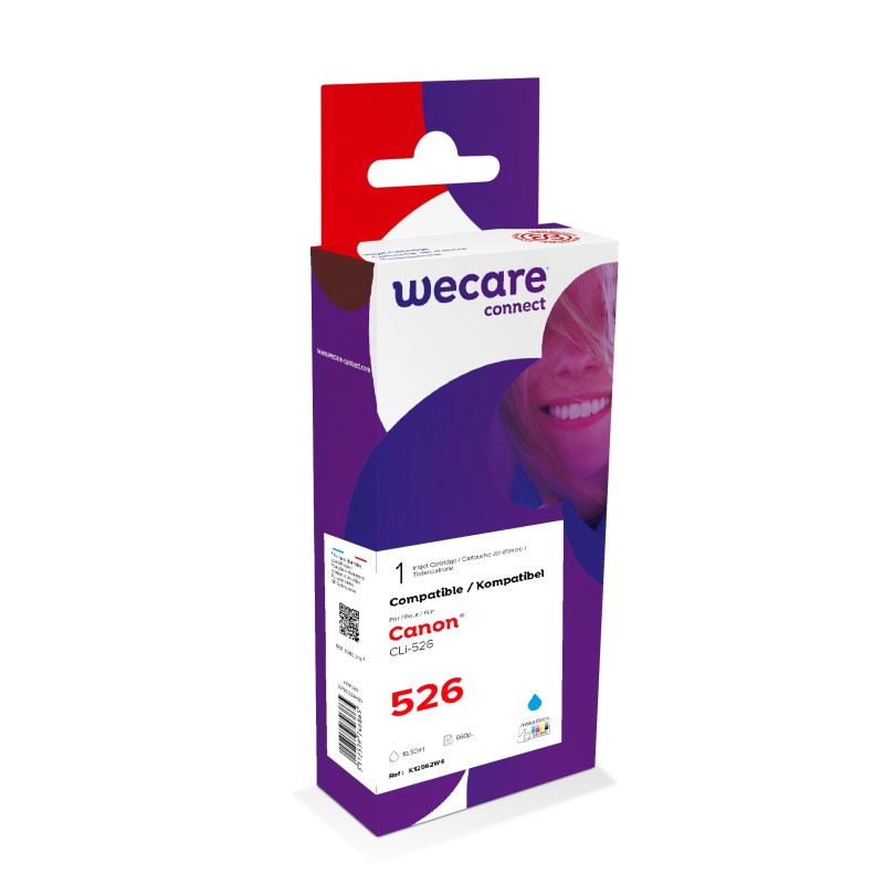 WECARE ARMOR ink kompatibilní s Canon CLi-526, 10,5ml, modrá/cyan
