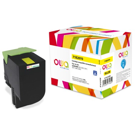 OWA Armor toner kompatibilní s LEXMARK 71B20Y0, 2300st, žlutá/yellow