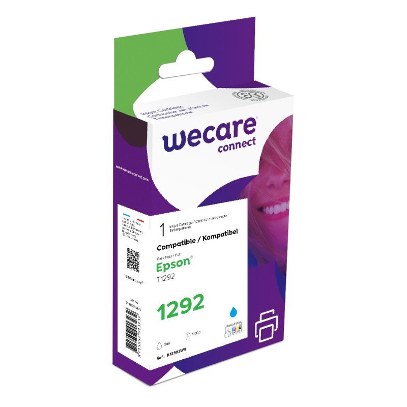 WECARE ARMOR ink kompatibilní s EPSON C13T12924012,modrá/cyan