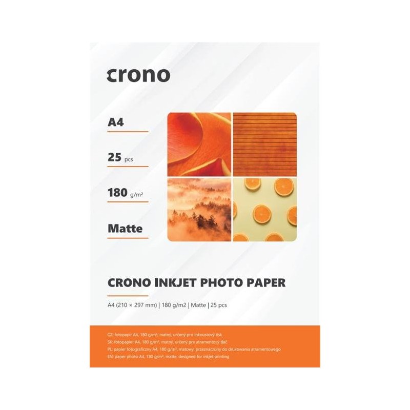 Crono PHPM4A, fotopapír matný, A4, 180g, 25ks
