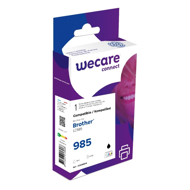 WECARE ARMOR ink kompatibilní s Brother LC-985, 10ml, černá/black