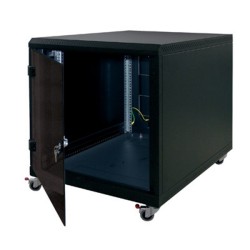 19" kontejner.rozvaděč 12U,hl.1000mm,nosnost 200kg černý