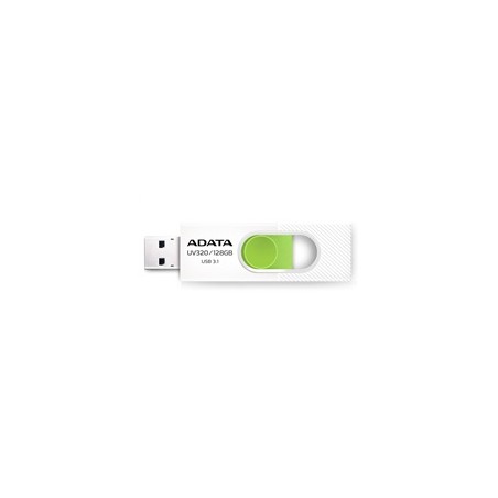 ADATA Flash Disk 128GB UV320, USB 3.1 Dash Drive, bílá/zelená