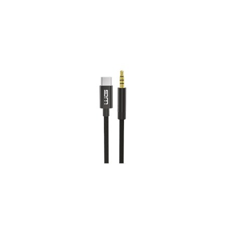WG - Kabel Type-C (male) na AUX 3,5mm jack (male), 1,5metru, DAC chip, černá
