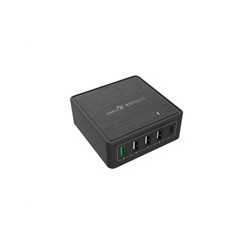 WG - Síťová nabíječka 5x USB 60W, 1x USB-A QC 3.0 + 3x USB-A Smart IC + 1x USB-C PD, černá