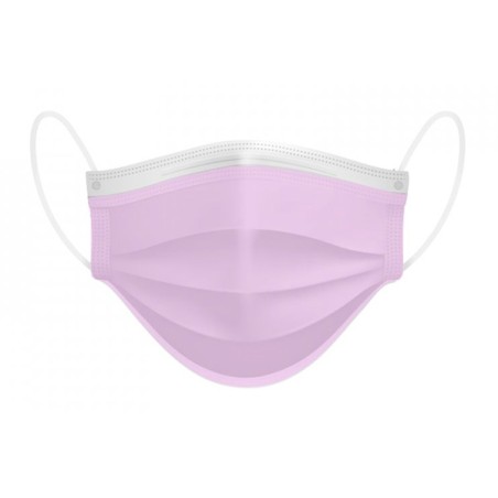Jednorázová rouška, růžová, 3-vrstvá, univerzální, 10ks, Dispomask, DOPRODEJ
