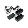 Two 3 slot battery chargers (charges 6 batteries) with power supply and Y cable ZQ600, QLn or ZQ500. EU power cord included