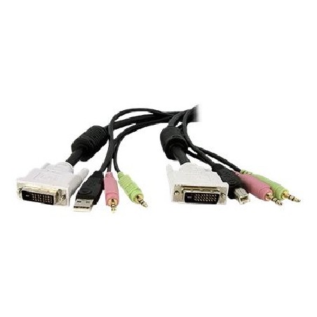 4-in-1 USB DVI KVM Switch Cable w/Audio, 4-in-1 USB DVI KVM Switch Cable w/Audio - DVID4N1USB15