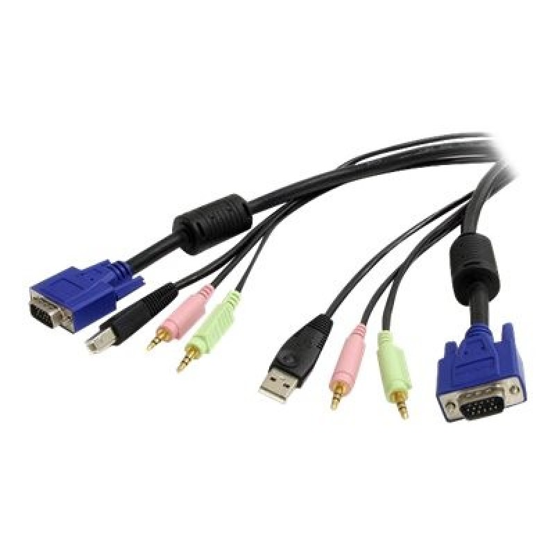 6ft 4-in-1 USB VGA KVM Switch Cable, 6ft 4-in-1 USB VGA KVM Switch Cable - USBVGA4N1A6