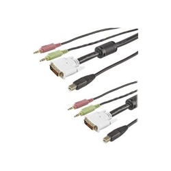6 ft 4-in-1 USB DVI KVM Cable with Audio, 6 ft 4-in-1 USB DVI KVM Cable with Audio - USBDVI4N1A6