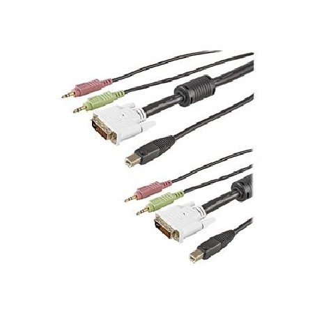 6 ft 4-in-1 USB DVI KVM Cable with Audio, 6 ft 4-in-1 USB DVI KVM Cable with Audio - USBDVI4N1A6